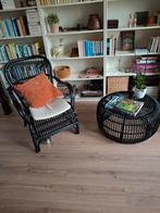Prachtig Rotan stoel en tafeltje te koop, Huis en Inrichting, Ophalen of Verzenden, 75 tot 100 cm, 50 tot 75 cm