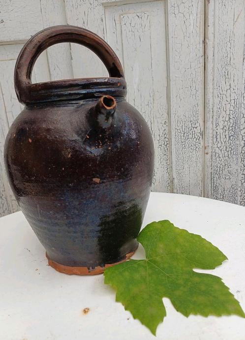 Oude kruik, gargoulette, waterkruik, wijnkruik, aardewerk, Antiek en Kunst, Curiosa en Brocante, Verzenden