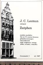 Zutphen, reclame J.C. Leeman antiquair in 1971, Gebruikt, Verzenden