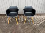 2- Zwarte Kuipstoelen, Tuin en Terras, Ophalen of Verzenden