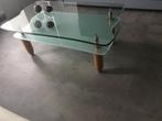 Vintage glazen salontafel, Ophalen, 100 tot 150 cm, 50 tot 100 cm, Zo goed als nieuw