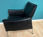 Zwart leren design stoel, Minder dan 75 cm, Design, Gebruikt, Leer