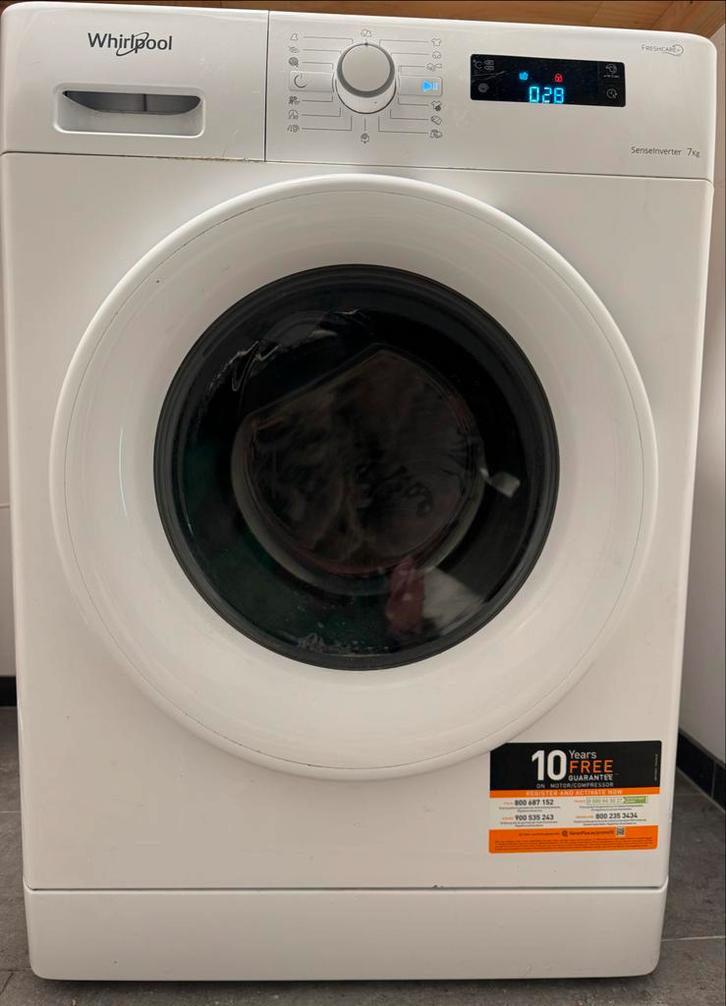 Whirlpool Wasmachine 7kg, Witgoed en Apparatuur, Wasdrogers, Gebruikt, Overige typen, Voorlader, 6 tot 8 kg, 85 tot 90 cm, Ophalen