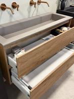 Showmodel Sanibell Ink Badmeubel 120cm Greige eiken, Huis en Inrichting, Badkamer | Badkamermeubels, Ophalen, 100 tot 150 cm, Zo goed als nieuw