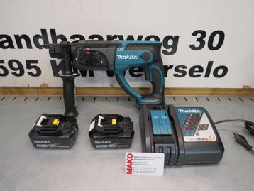 Makita DHR202 18V Li-Ion SDS-plus combihamer accus en lader beschikbaar voor biedingen