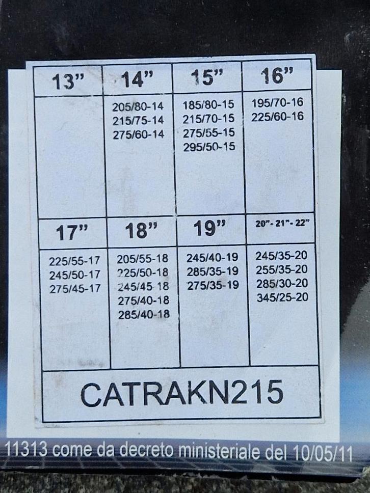 Maggi Trak 215, Auto diversen, Sneeuwkettingen, Ophalen