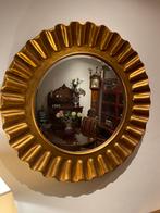 Grote ronde spiegel met gouden lijst, Huis en Inrichting, Woonaccessoires | Spiegels, Ophalen, 7671cm, 100 tot 150 cm, Rond