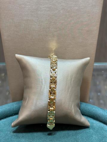 18KT Goud - 26.5 Gram - Armband - PLATTE KONING beschikbaar voor biedingen