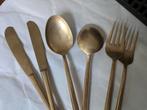 Bestek messing goud brons, Ophalen of Verzenden, Gebruikt, Rvs of Chroom