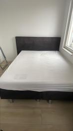Grijze boxspring, Huis en Inrichting, Slaapkamer | Boxsprings, Ophalen, Gebruikt, Tweepersoons, 200 cm