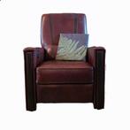 Lederen relaxfauteuil met 2 motoren en accu, Huis en Inrichting, Fauteuils, Ophalen, Gebruikt, 75 tot 100 cm, Leer