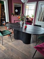 Eettafel ovaal zwart 200cm organisch Japandi, Contacten en Berichten