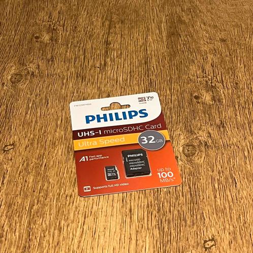 Philips SD Micro SDHC Card 32GB ( NIEUW ), Audio, Tv en Foto, Fotografie | Geheugenkaarten, Gebruikt, SDXC, 32 GB, Smartphone