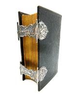 Bijbel met zilveren sloten, Schoonhoven, 1878, Verzenden, Bijbel