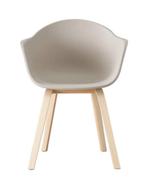 NOUS Living Eetkamerstoel Kuipstoel Cebu Taupe/Grijs, Huis en Inrichting, Zo goed als nieuw, Ophalen, Hout, Eén
