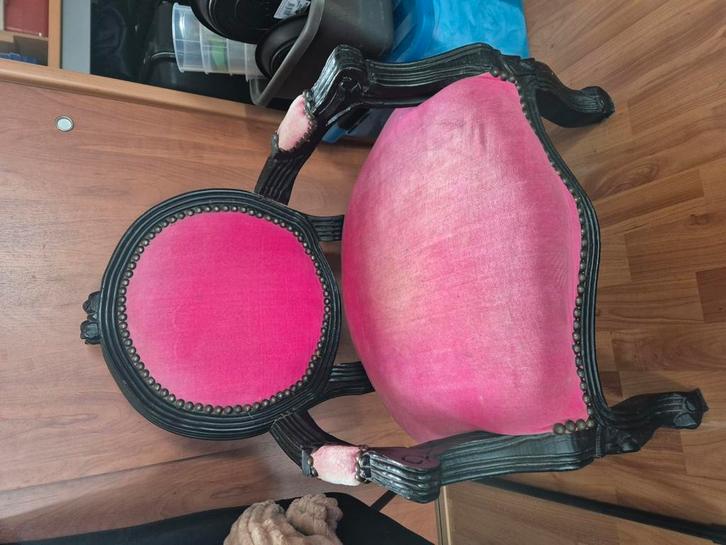 Barokke kleine stoel, Huis en Inrichting, Fauteuils, Gebruikt, Stof, 50 tot 75 cm, Ophalen