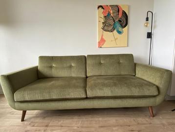 Groene retro 3 zits bank Furninova beschikbaar voor biedingen