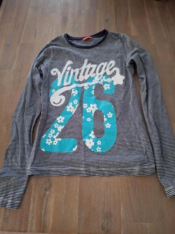 HEMA gestreept meisjes t-shirt Vintage, maat 146-152 beschikbaar voor biedingen