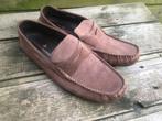 GIUSEPPE MAURIZIO bruin suede instappers maat 43, Gedragen, Ophalen of Verzenden, Bruin, Loafers