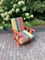 Vintage Fauteuil  oude rookstoel, Ophalen, Gebruikt, Hout, 75 tot 100 cm