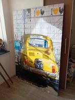 Houten Schilderij Fiat 500 - 120x180 cm, Ophalen, Zo goed als nieuw, Schilderij, 100 tot 125 cm