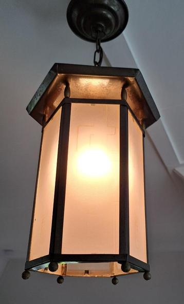 Antieke lantaarn lamp hallamp art deco hanglamp art nouveau beschikbaar voor biedingen