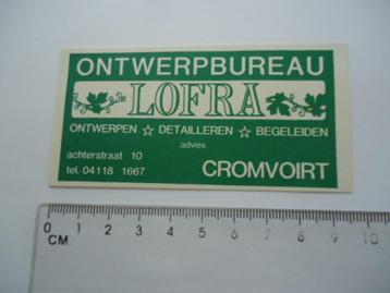 sticker oud Cromvoirt LOFRA ontwerpbureau design retro beschikbaar voor biedingen