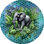 L566 icing frosting olifant 18cm eetbare taart plaat print, Hobby en Vrije tijd, Taarten en Cupcakes maken, Ophalen of Verzenden