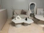 Set salontafels beige hexagon, Ophalen, 50 tot 100 cm, Tables by Leon, Info@tablesbyleon.nl