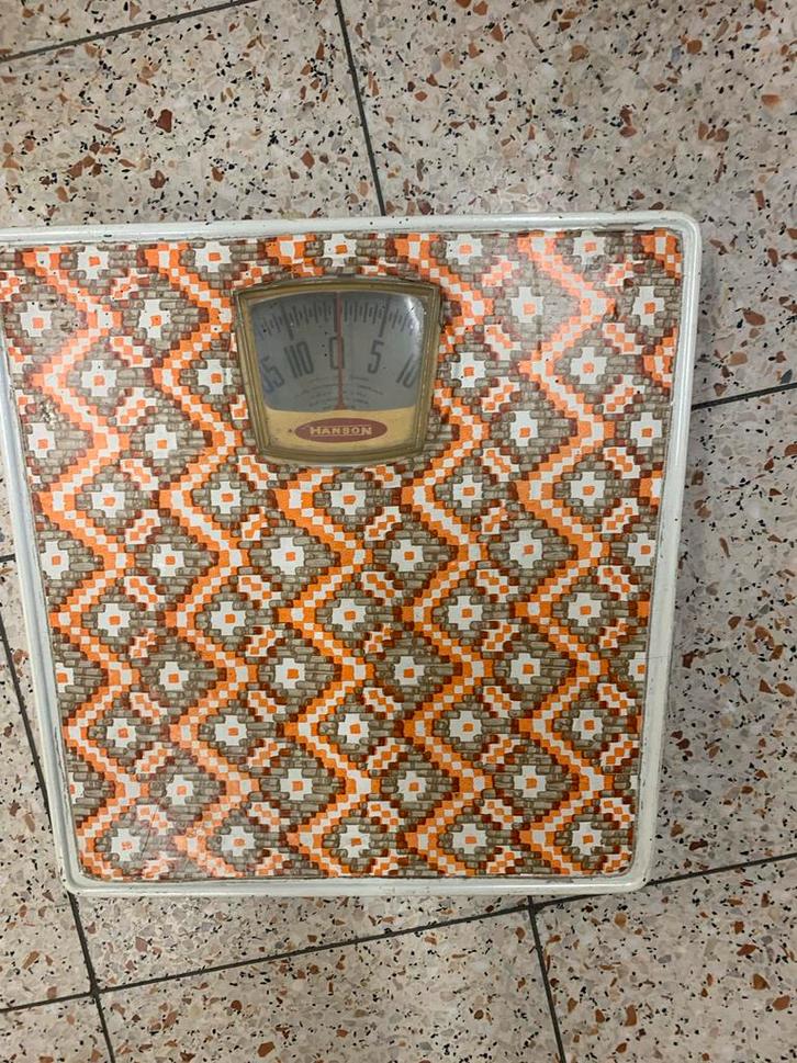 Vintage Hanson weegschaal, Witgoed en Apparatuur, Weegschalen, Gebruikt, Analoog, Personenweegschaal, Ophalen of Verzenden