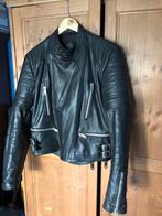 Vintage Motorjas Jas Jack S Leren Jas Motorjack Jacket rrl, Ophalen of Verzenden, Gedragen, Maat 46 (S) of kleiner, Zwart