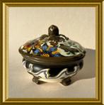 Gouds platelen potje met deksel. Decor Ada, Antiek en Kunst, Ophalen of Verzenden