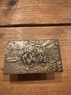 Verzilverde tabaks/sigarettendoos ZILPLA 90, Antiek en Kunst, Ophalen of Verzenden, Zilver