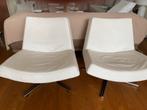 Leren Draai Fauteuils - Set van Twee, Ophalen, Gebruikt, Minder dan 75 cm, Leer
