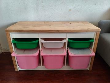 Steigerhouten Kast met Bakken - Ideaal voor Kinderkamer beschikbaar voor biedingen