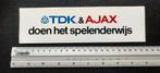 Tdk cassette bandje Ajax voetbal vintage sticker, Verzamelen, Ophalen of Verzenden, Zo goed als nieuw, Sport
