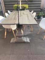 Tuinset. Tafel + 6 witte kuipstoeltjes, Ophalen, Overige materialen, Gebruikt, Eettafel