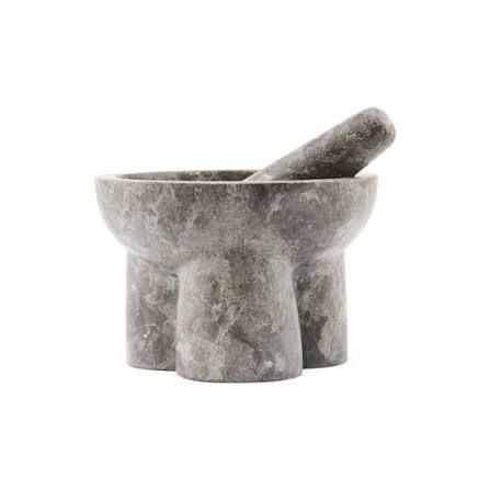 House Doctor Kulti Vijzel met Stamper - Grijs/Bruin, Huis en Inrichting, Keuken | Keukenbenodigdheden, Nieuw, Ophalen of Verzenden