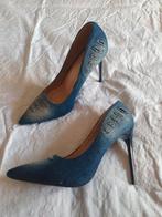Jeans blauwe high heels hoge hakken. Mt.39, Ophalen, Zo goed als nieuw, Blauw