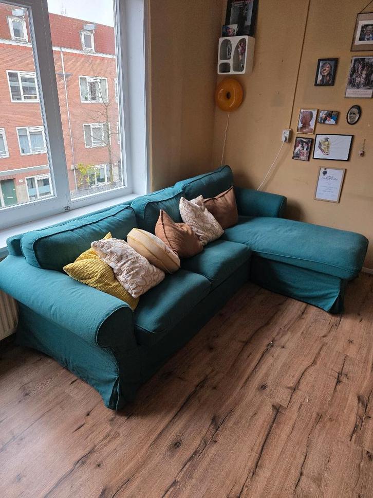 Bankstel, Huis en Inrichting, Banken | Bankstellen, Gebruikt, Hoekbank, 200 tot 250 cm, 75 tot 100 cm, Ophalen