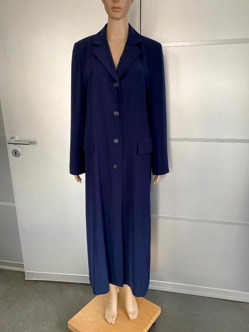 G751 Erich Fend maat M=38/40 lange jas tussenjas blazer, Kleding | Dames, Jassen | Winter, Zo goed als nieuw, Maat 38/40 (M), Blauw