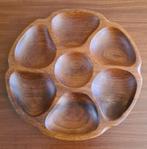 te koop: houten snackschaal 7 vakjes, retro vintage jaren 70, Ophalen of Verzenden, Huis en Inrichting