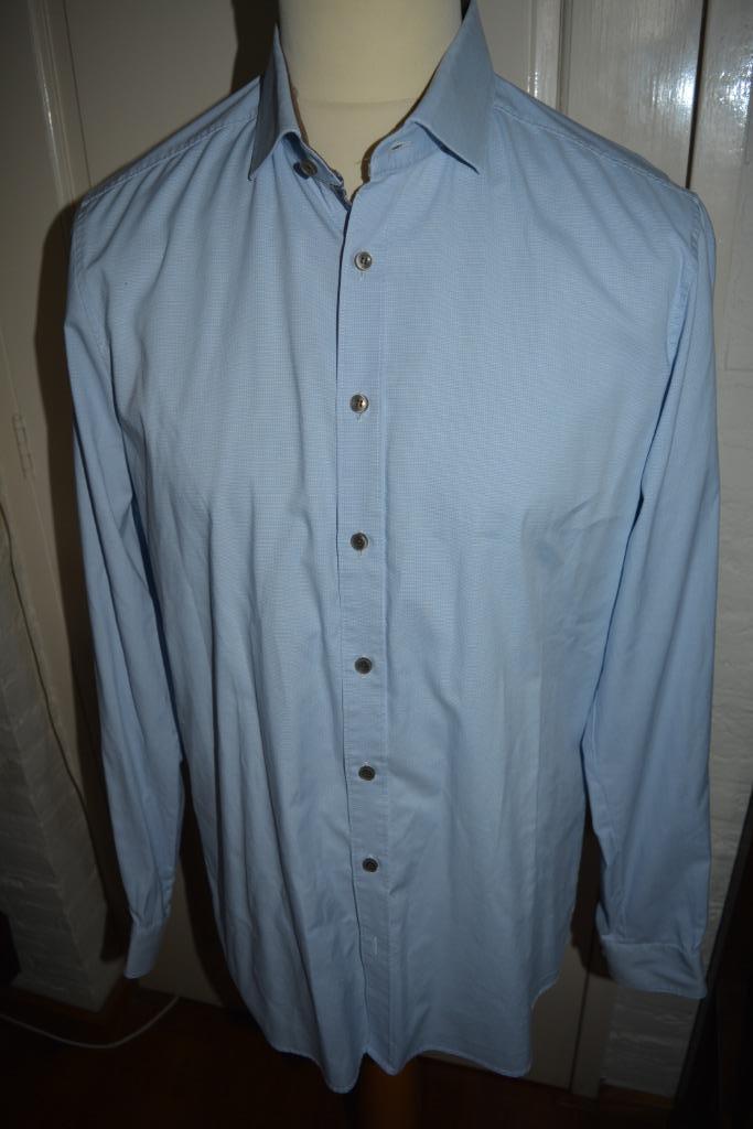 Olymp, mooi licht blauw overhemd, maat 41, Kleding | Heren, Overhemden, Zo goed als nieuw, Halswijdte 41/42 (L), Blauw, Ophalen of Verzenden