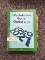 Wetteksten Hoger Onderwijs 2020-2021, Boeken, Studieboeken en Cursussen, Ophalen of Verzenden, Zo goed als nieuw, HBO