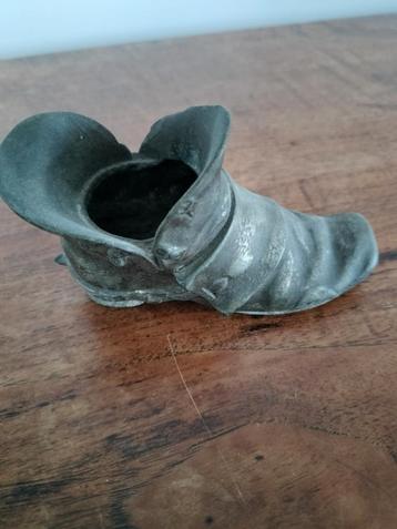 Antiek Tinnen Laarsje - 10 cm beschikbaar voor biedingen