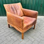 Cognac leren fauteuil Gerard van den Berg, Ophalen of Verzenden