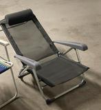 Opklapbare Tuinstoel met Hoofdsteun, Tuin en Terras, Ligbedden, Ophalen, Gebruikt, Aluminium, Inklapbaar