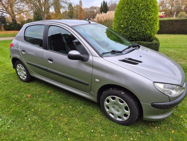 Peugeot 206 1.4 5D 2004 Grijs 117000 km nap, Auto's, Peugeot, Bedrijf, Airbags, Bluetooth, Boordcomputer, Elektrische ramen, Metallic lak