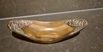 Buffelhoorn met zilver schaaltje antiek vintage, Ophalen of Verzenden, Zilver
