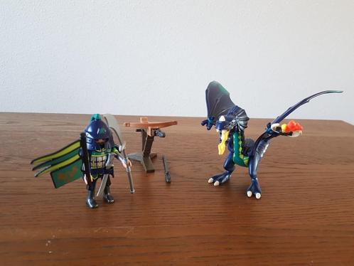 Playmobil 5484 draak met krijger, Kinderen en Baby's, Speelgoed | Playmobil, Gebruikt, Complete set, Ophalen of Verzenden